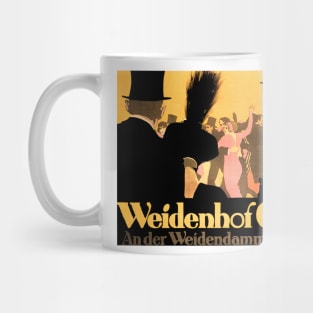 WEIDENHOF CASINO by Lubbert c.1913 Vintage Deutsch Plakatstil Advertising Mug